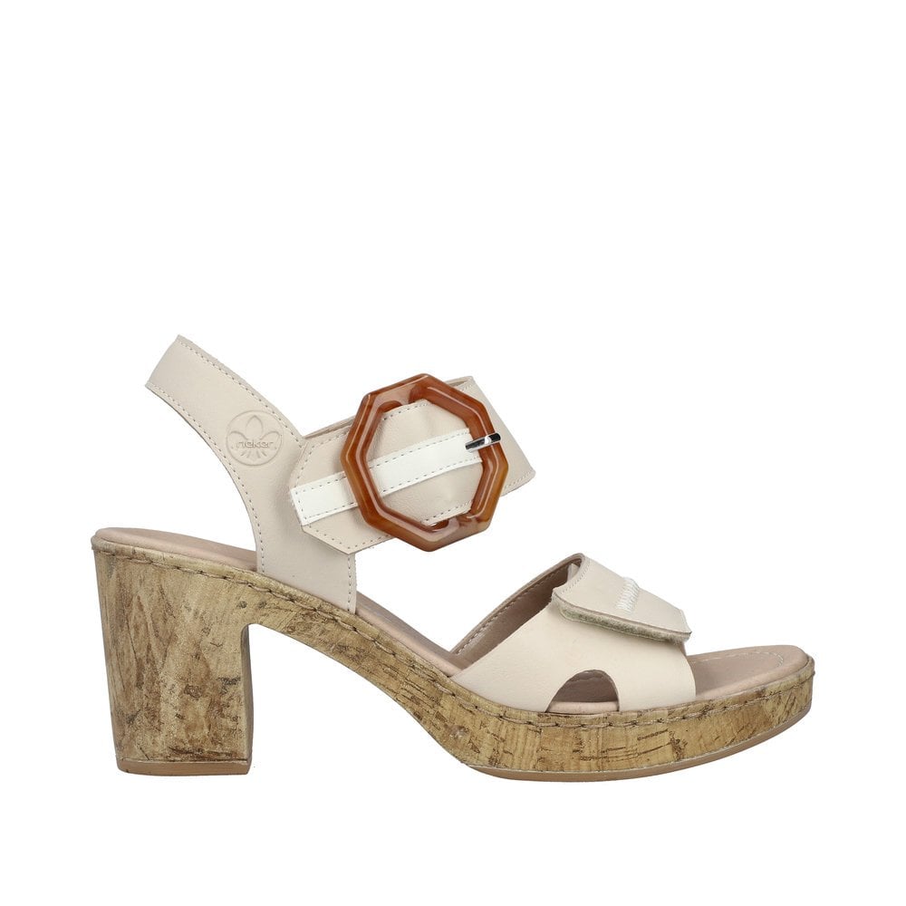 Rieker Chunky Heeled Sandal - Beige - image 002 |ww_colour=beige|ww_order=002|