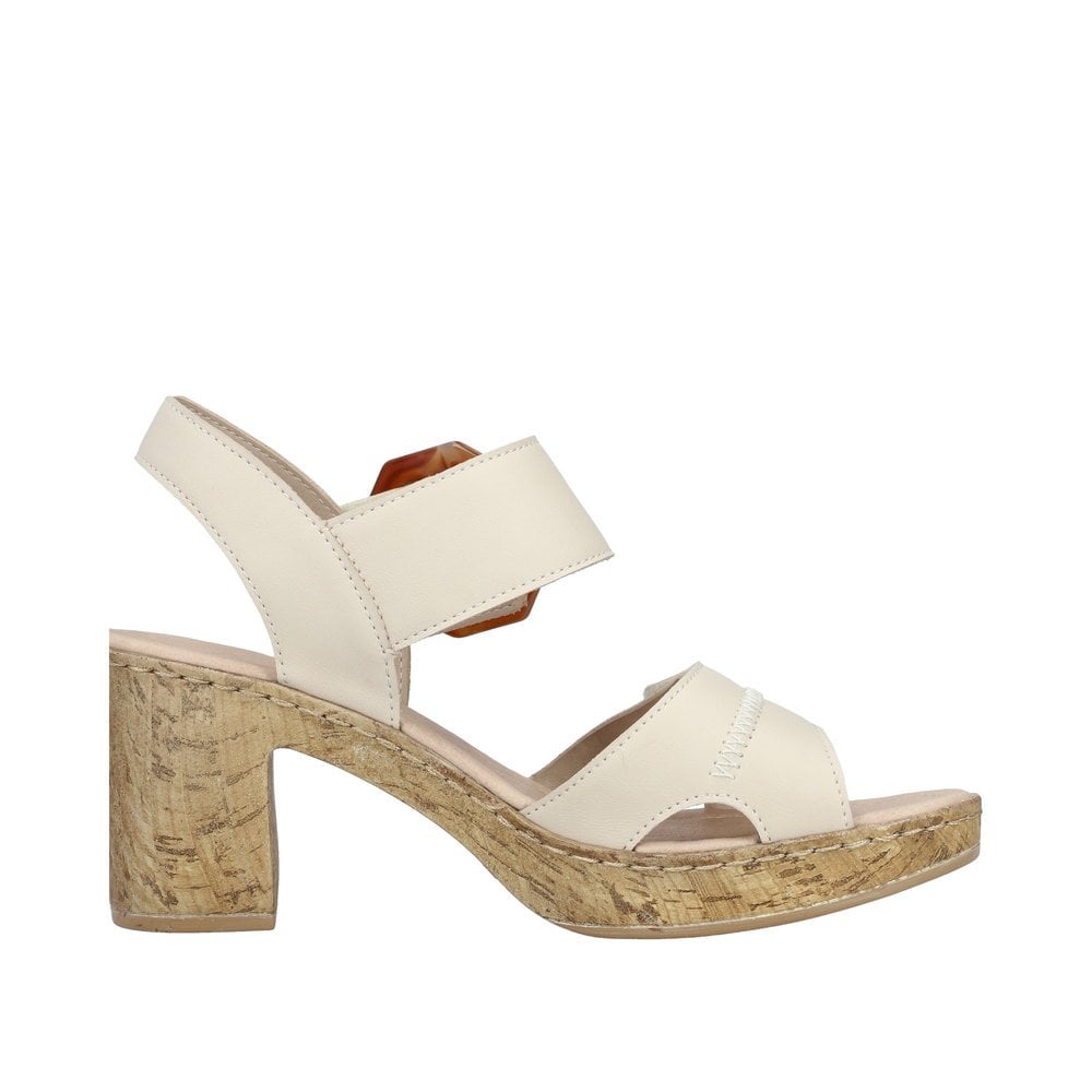 Rieker Chunky Heeled Sandal - Beige - image 003 |ww_colour=beige|ww_order=003|