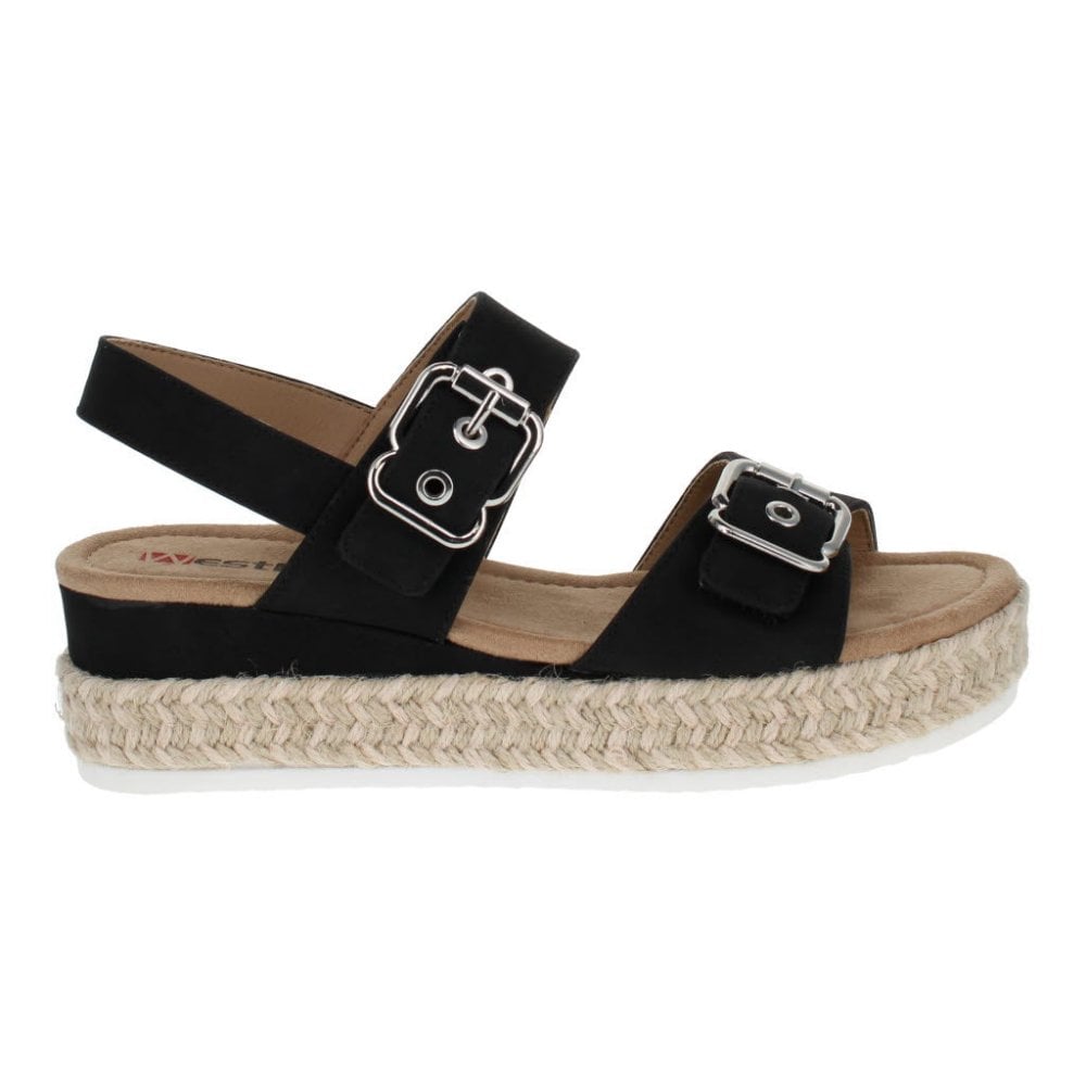 Westland by Josef Seibel Madison 06 Espadrille Wedge Sandal - Black - image 003 |ww_colour=black|ww_order=003|