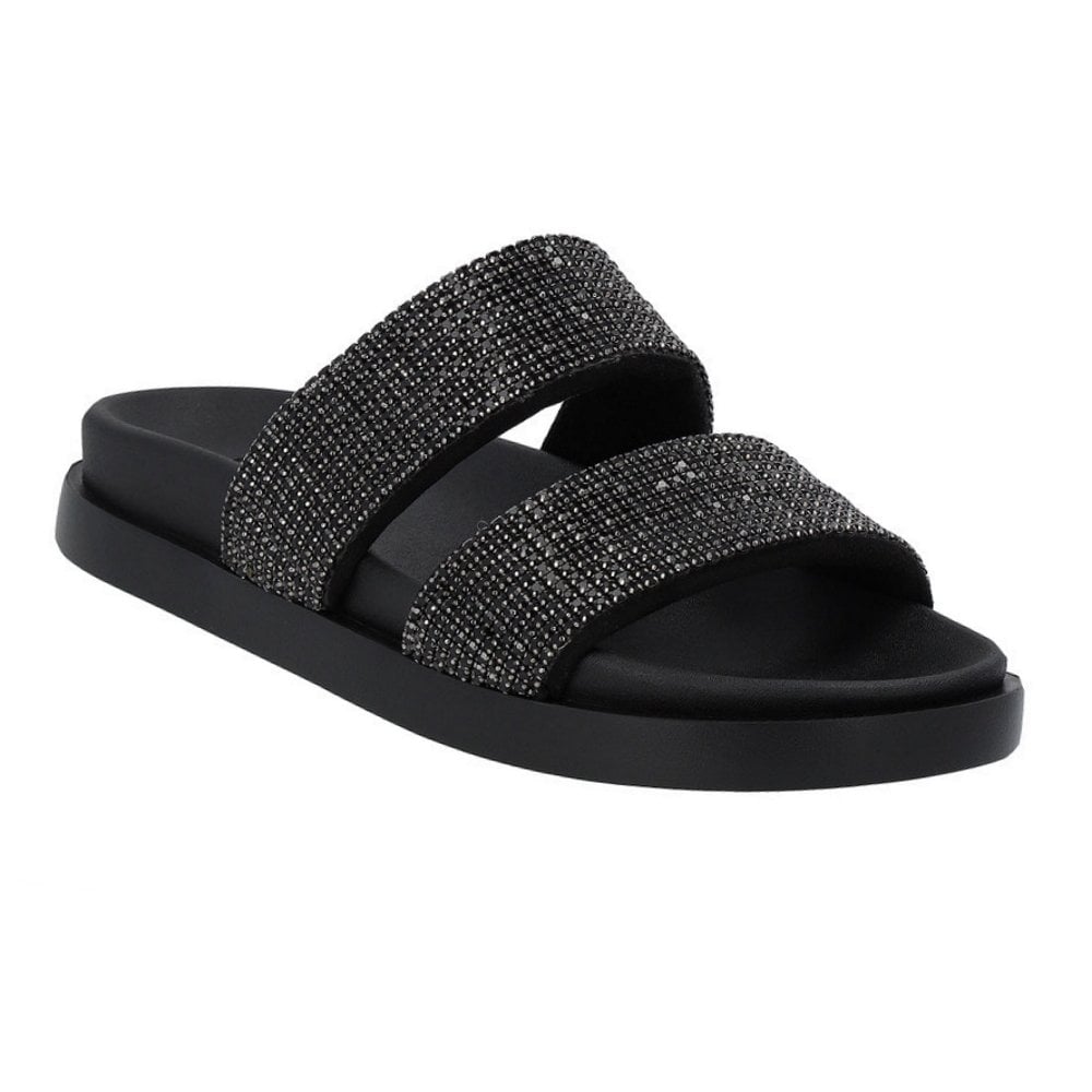 Rieker W1451 Slider Mule Sandal - Black - image 001 |ww_colour=black|ww_order=001|