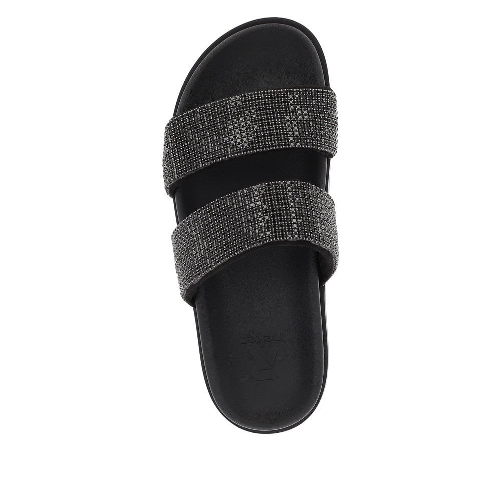 Rieker W1451 Slider Mule Sandal - Black - image 008 |ww_colour=black|ww_order=008|