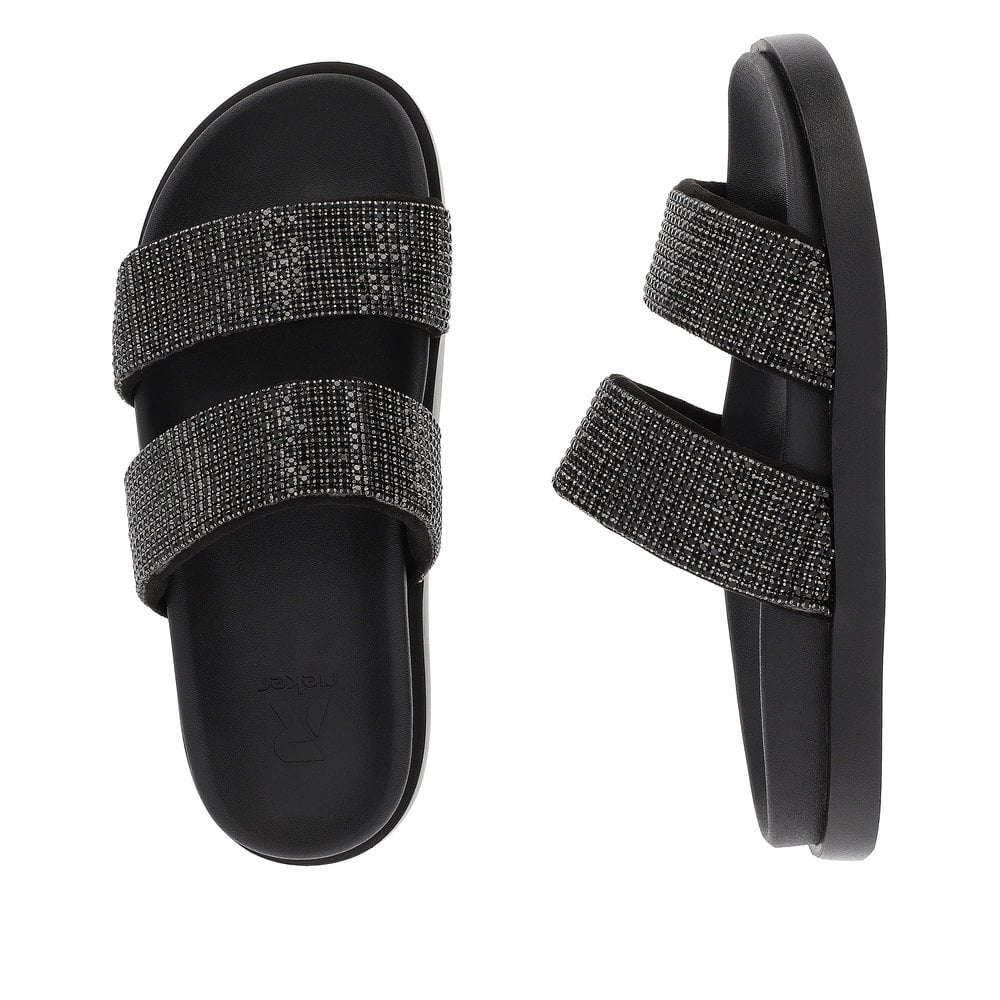 Rieker W1451 Slider Mule Sandal - Black - image 009 |ww_colour=black|ww_order=009|
