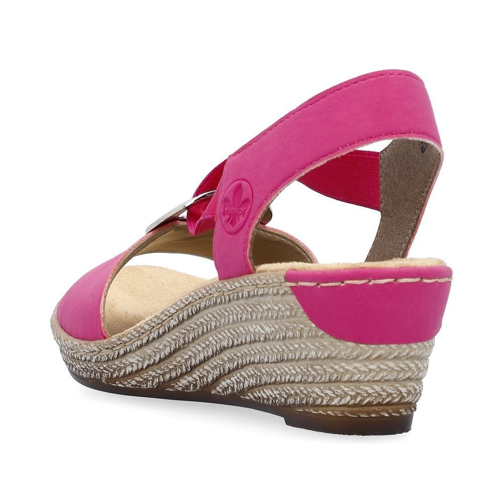 Rieker Slip On Wedge Sandal - Pink - image 005 |ww_colour=pink|ww_order=005|
