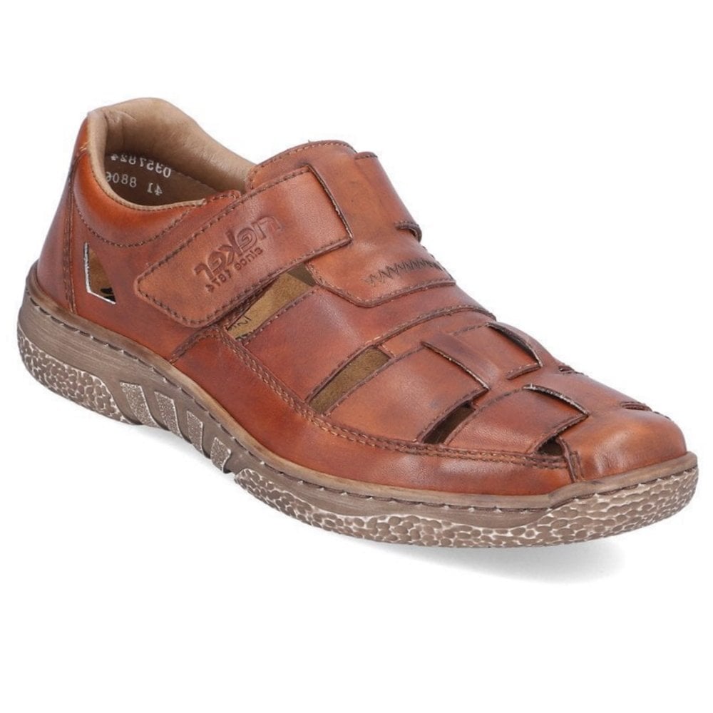 Rieker Fisherman Closed Toe Sandal - Brown - image 001 |ww_colour=brown|ww_order=001|