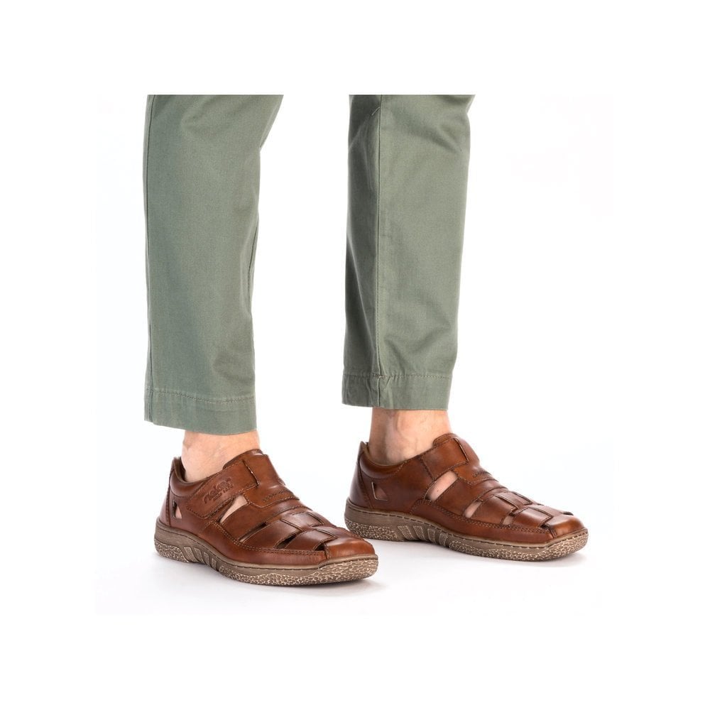Rieker Fisherman Closed Toe Sandal - Brown - image 003 |ww_colour=brown|ww_order=003|