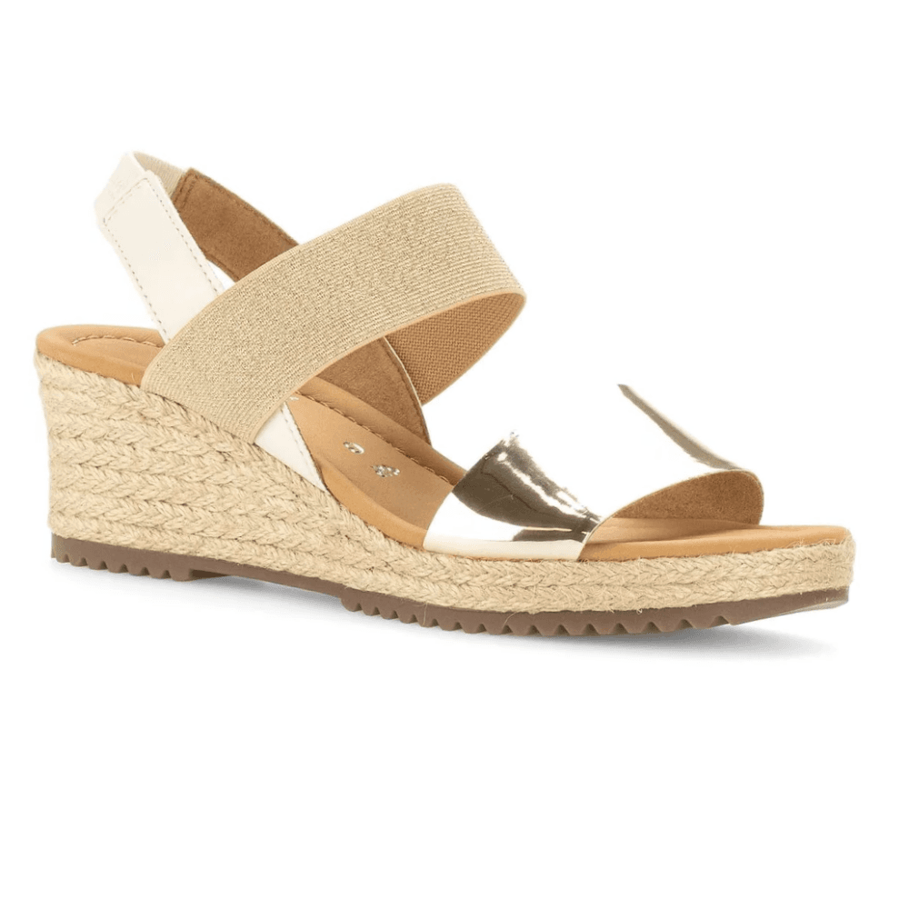 Gabor 034 Spice Wedge Sandal - Off White - image 001 |ww_colour=off-white|ww_order=001|