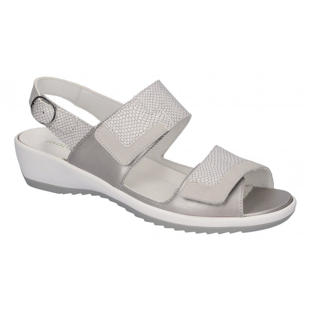 Waldlaufer Ginger Sandal with 3 Adjustable Fastenings - TaupeCement Silber - image 001 |ww_colour=taupecement-silber|ww_order=001|