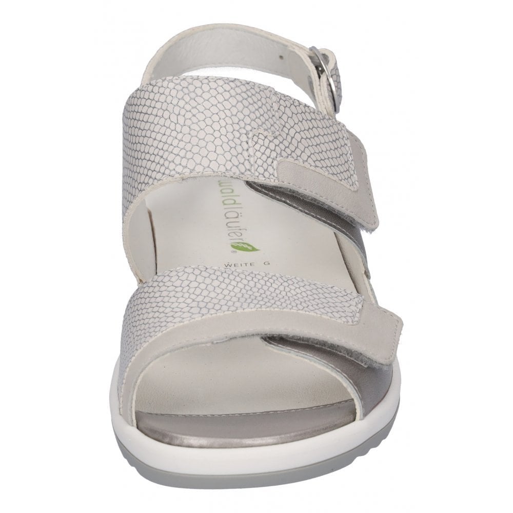 Waldlaufer Ginger Sandal with 3 Adjustable Fastenings - TaupeCement Silber - image 002 |ww_colour=taupecement-silber|ww_order=002|