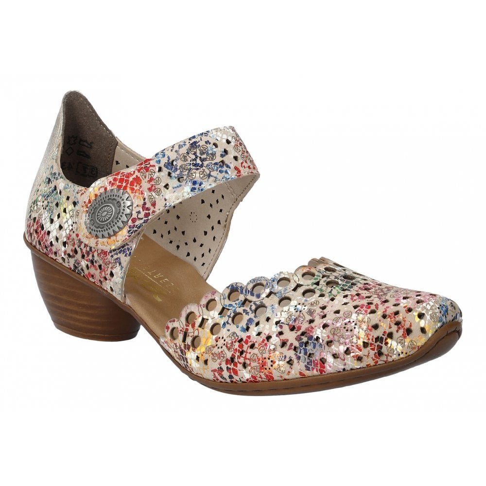 Rieker 43753 Heeled Summer Shoe - Multi - image 001 |ww_colour=multi|ww_order=001|