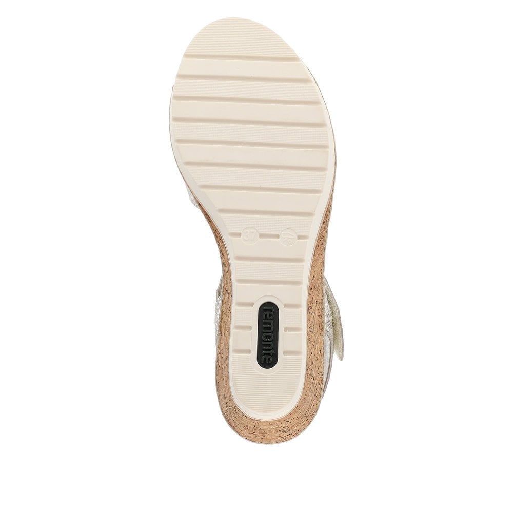 Remonte R6252 Adjustable Wedge Sandal - Gold - image 002 |ww_colour=gold|ww_order=002|