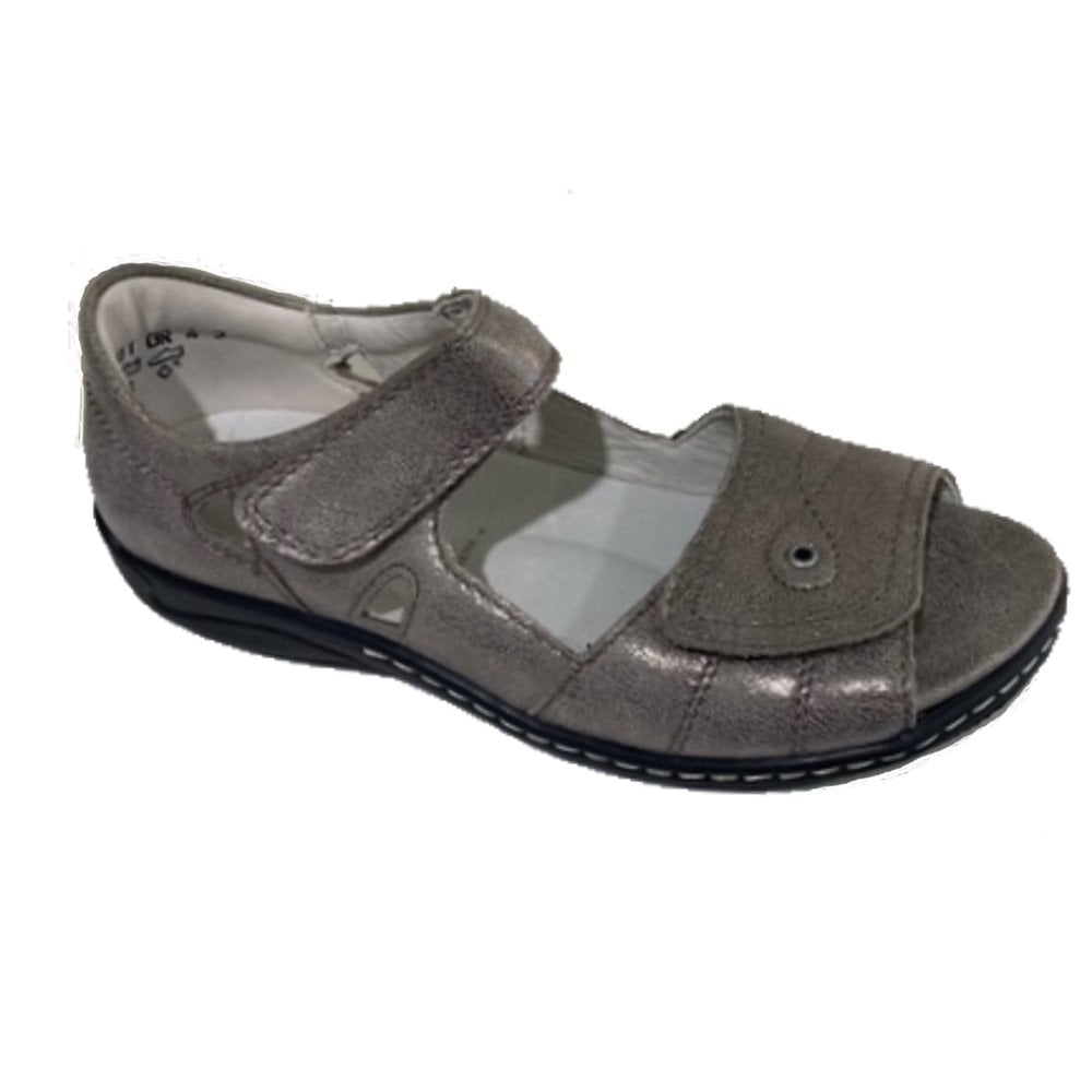 Waldlaufer Hilena Touch Strap Fastening Sandal - Bufa peltro - image 001 |ww_colour=bufa-peltro|ww_order=001|