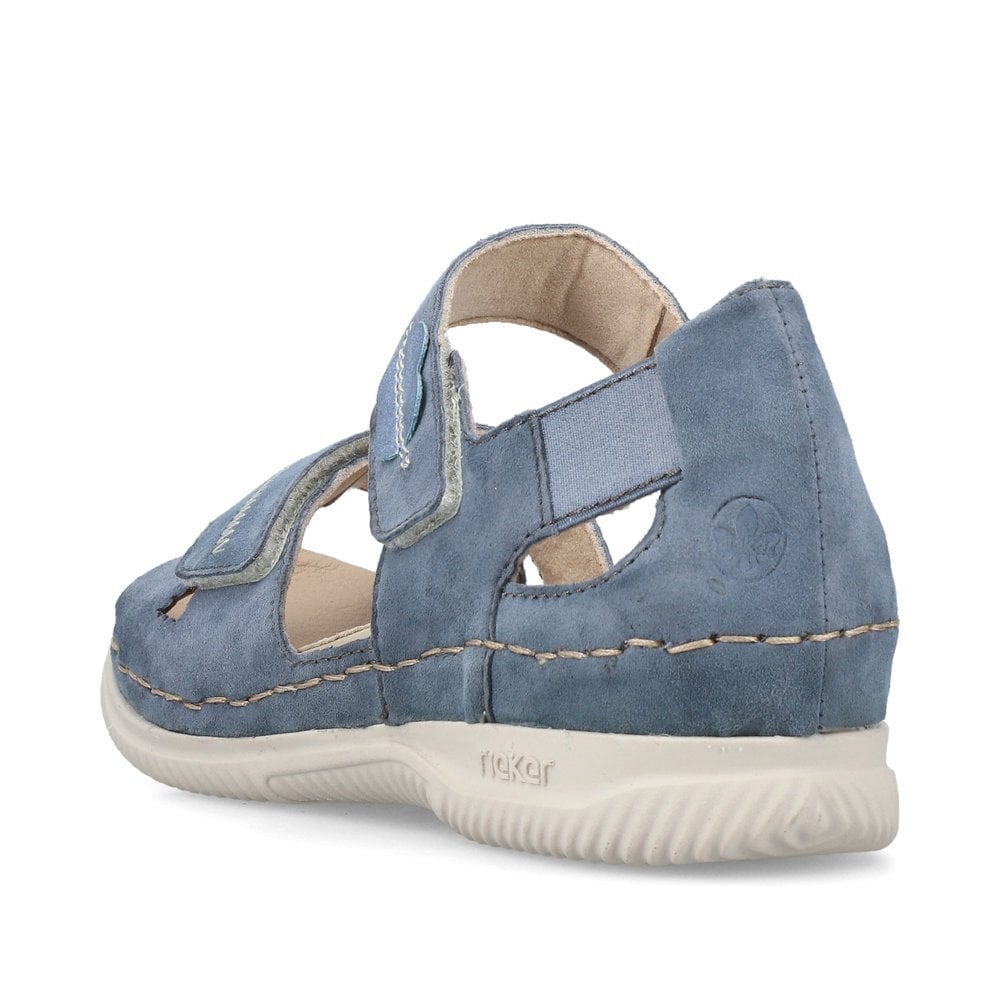 Rieker V7474 Wide Fit Heel In Adjustable Sandal - Blue - image 004 |ww_colour=blue|ww_order=004|