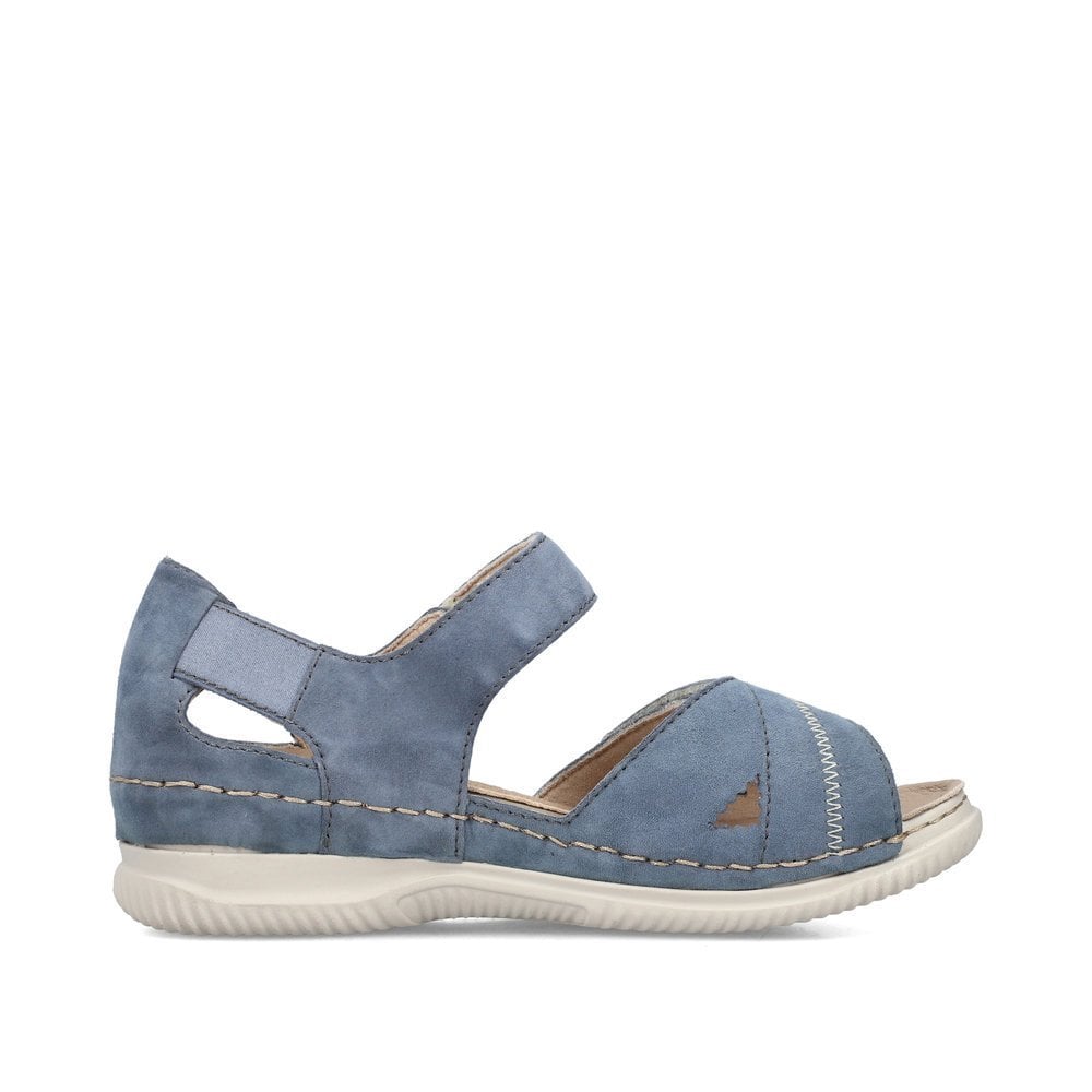 Rieker V7474 Wide Fit Heel In Adjustable Sandal - Blue - image 006 |ww_colour=blue|ww_order=006|