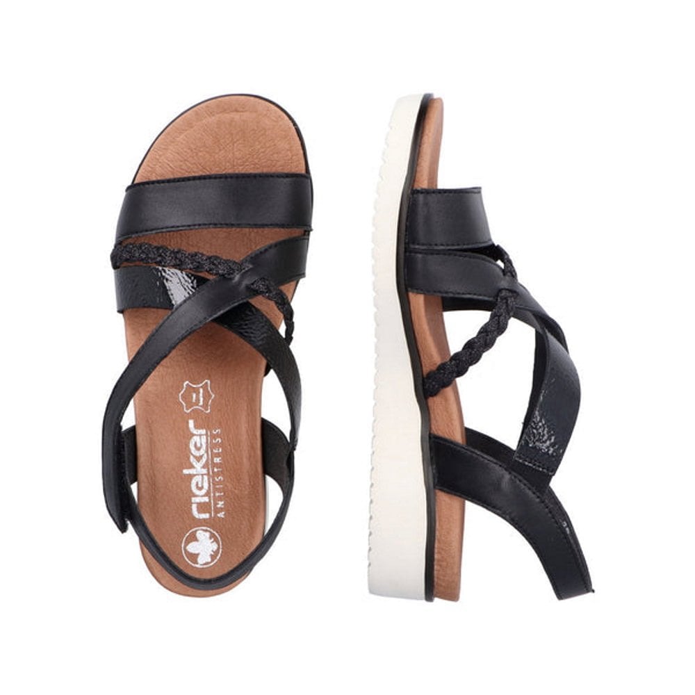 Rieker V3773 Strappy Sandal - Black - image 003 |ww_colour=black|ww_order=003|