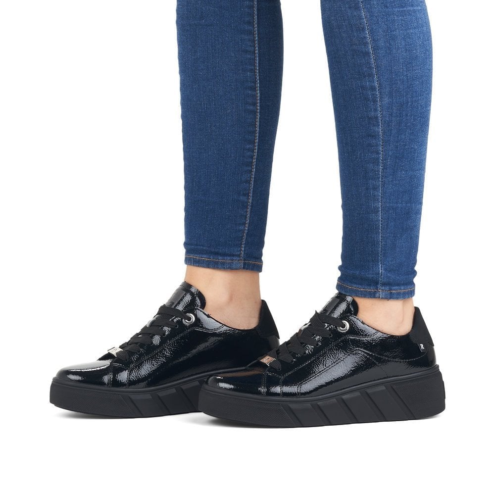 Rieker W0501 Lace Up Casual Shoe - Black - image 008 |ww_colour=black|ww_order=008|