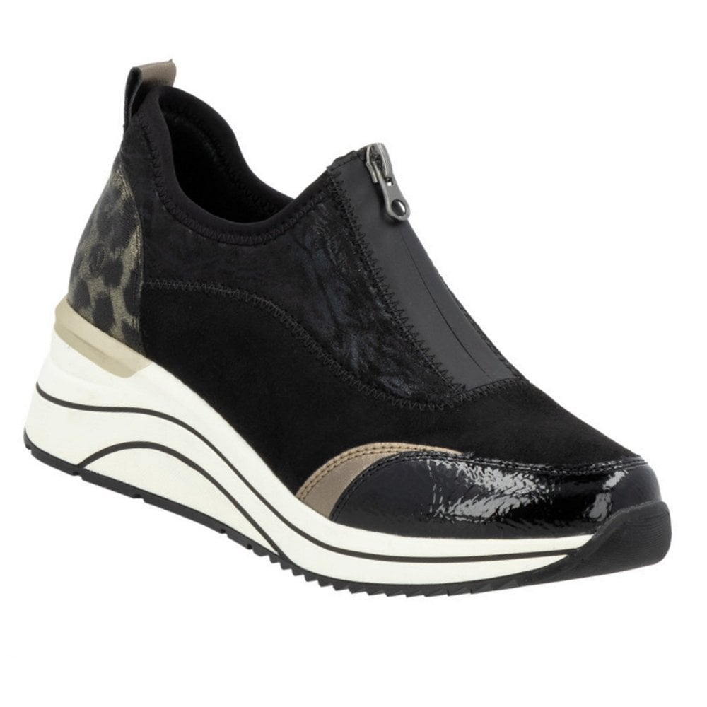 Remonte D0T08 Zip Up Casual Shoe - Black - image 001 |ww_colour=black|ww_order=001|