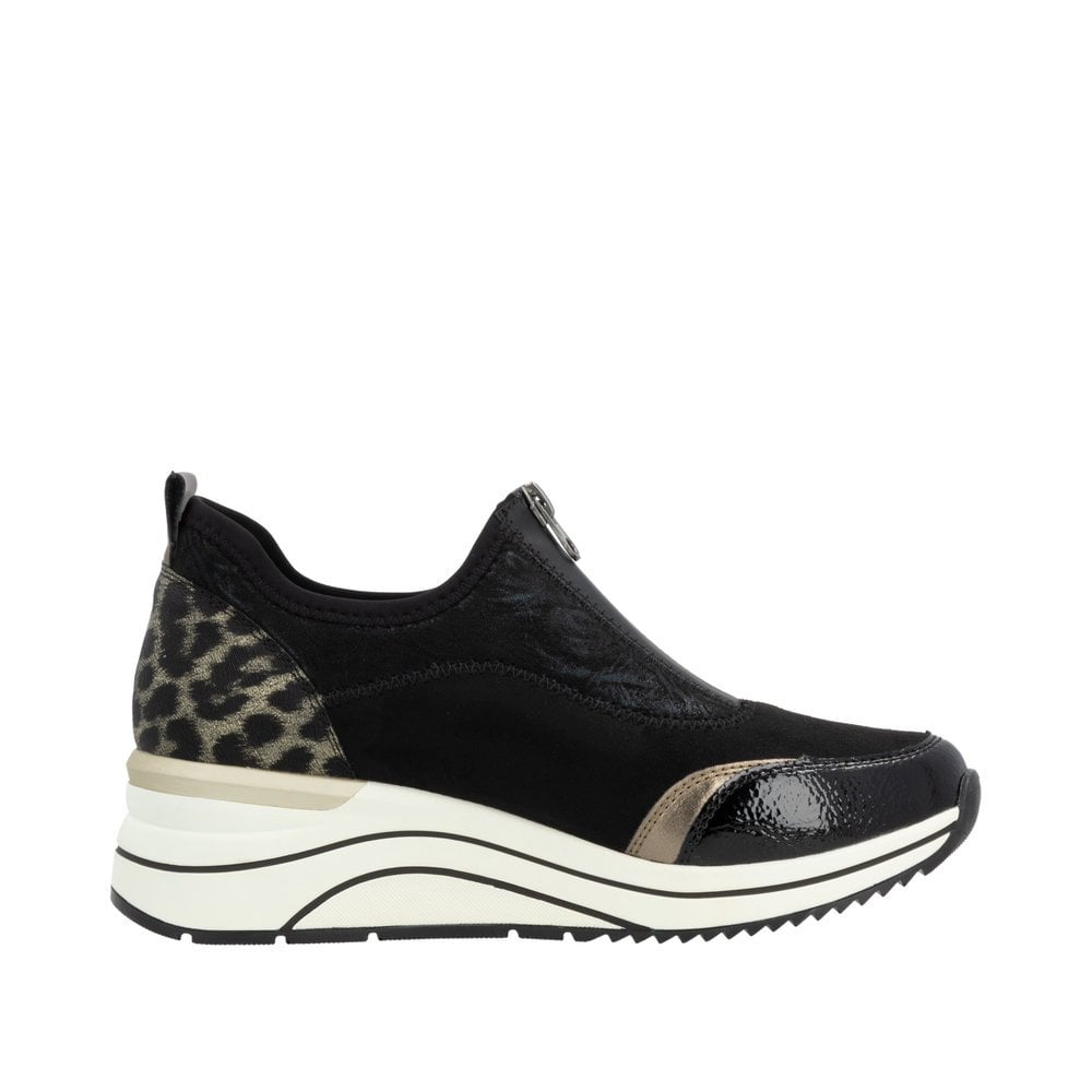 Remonte D0T08 Zip Up Casual Shoe - Black - image 004 |ww_colour=black|ww_order=004|