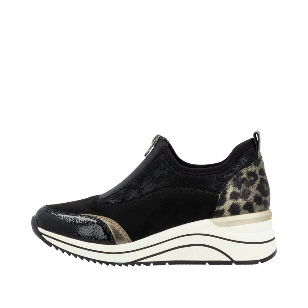 Remonte D0T08 Zip Up Casual Shoe - Black - image 006 |ww_colour=black|ww_order=006|