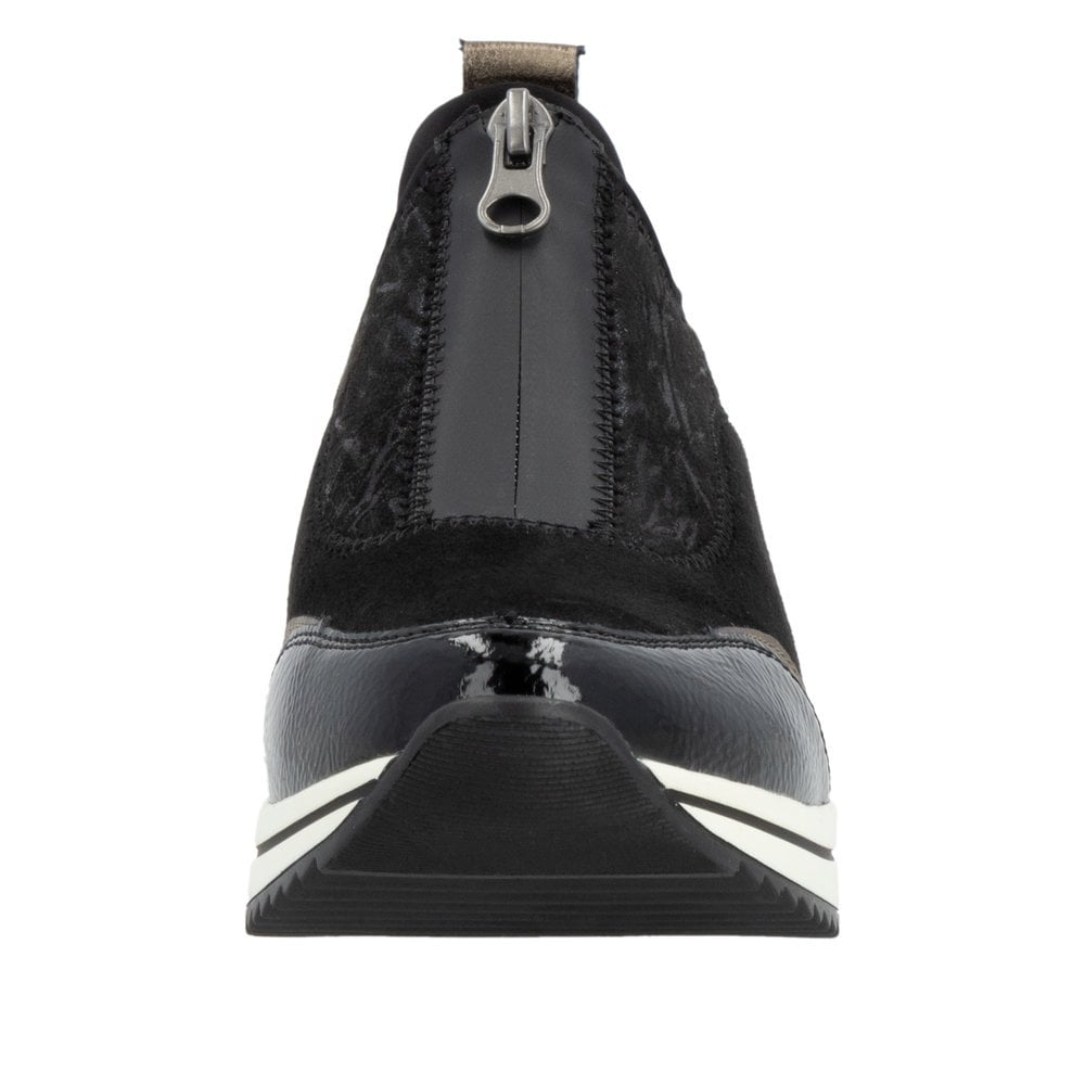 Remonte D0T08 Zip Up Casual Shoe - Black - image 008 |ww_colour=black|ww_order=008|