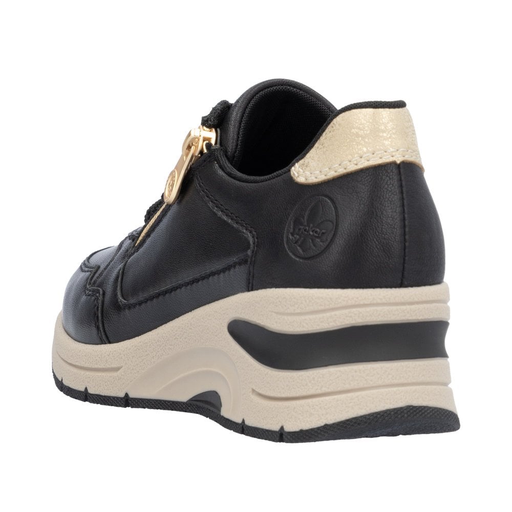 Rieker N9301 Zip Up/Lace Up Casual Shoe - Black - image 003 |ww_colour=black|ww_order=003|