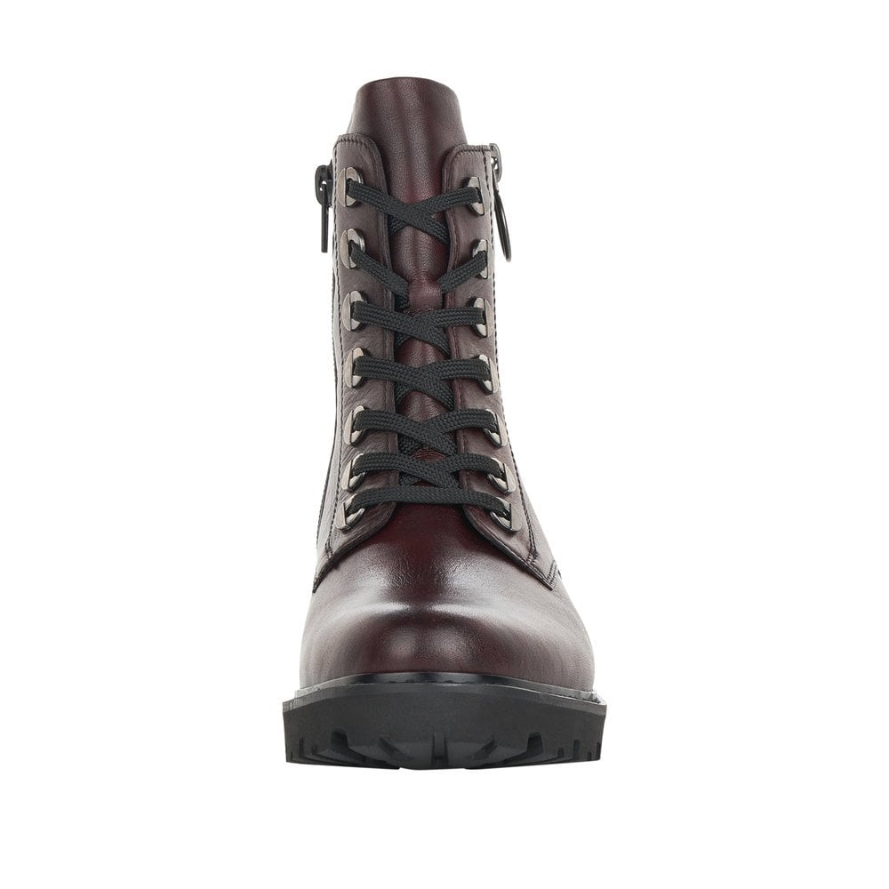 Remonte D8671 Zipper Boot - Burgundy - image 002 |ww_colour=burgundy|ww_order=002|