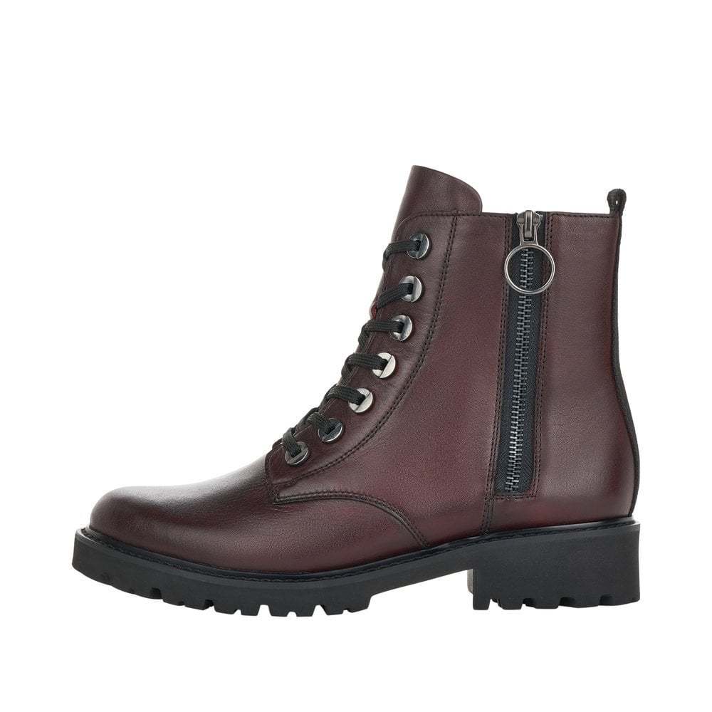 Remonte D8671 Zipper Boot - Burgundy - image 003 |ww_colour=burgundy|ww_order=003|
