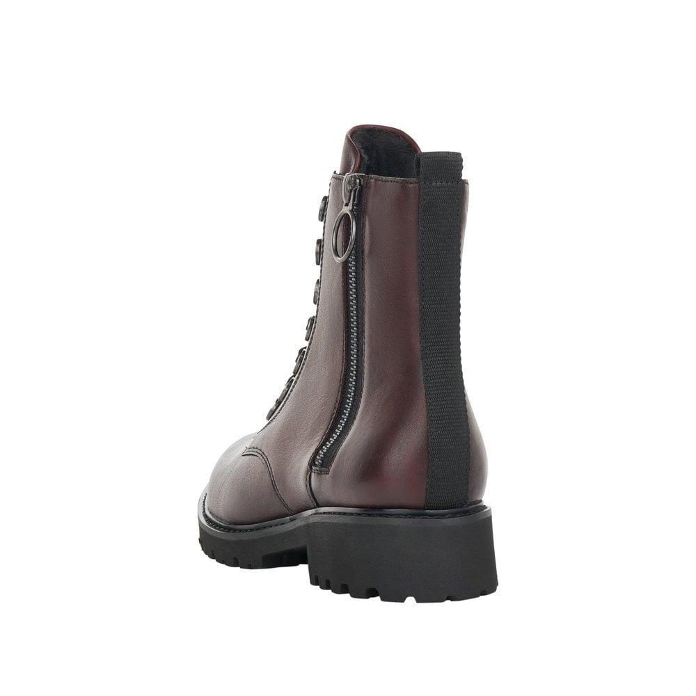 Remonte D8671 Zipper Boot - Burgundy - image 004 |ww_colour=burgundy|ww_order=004|