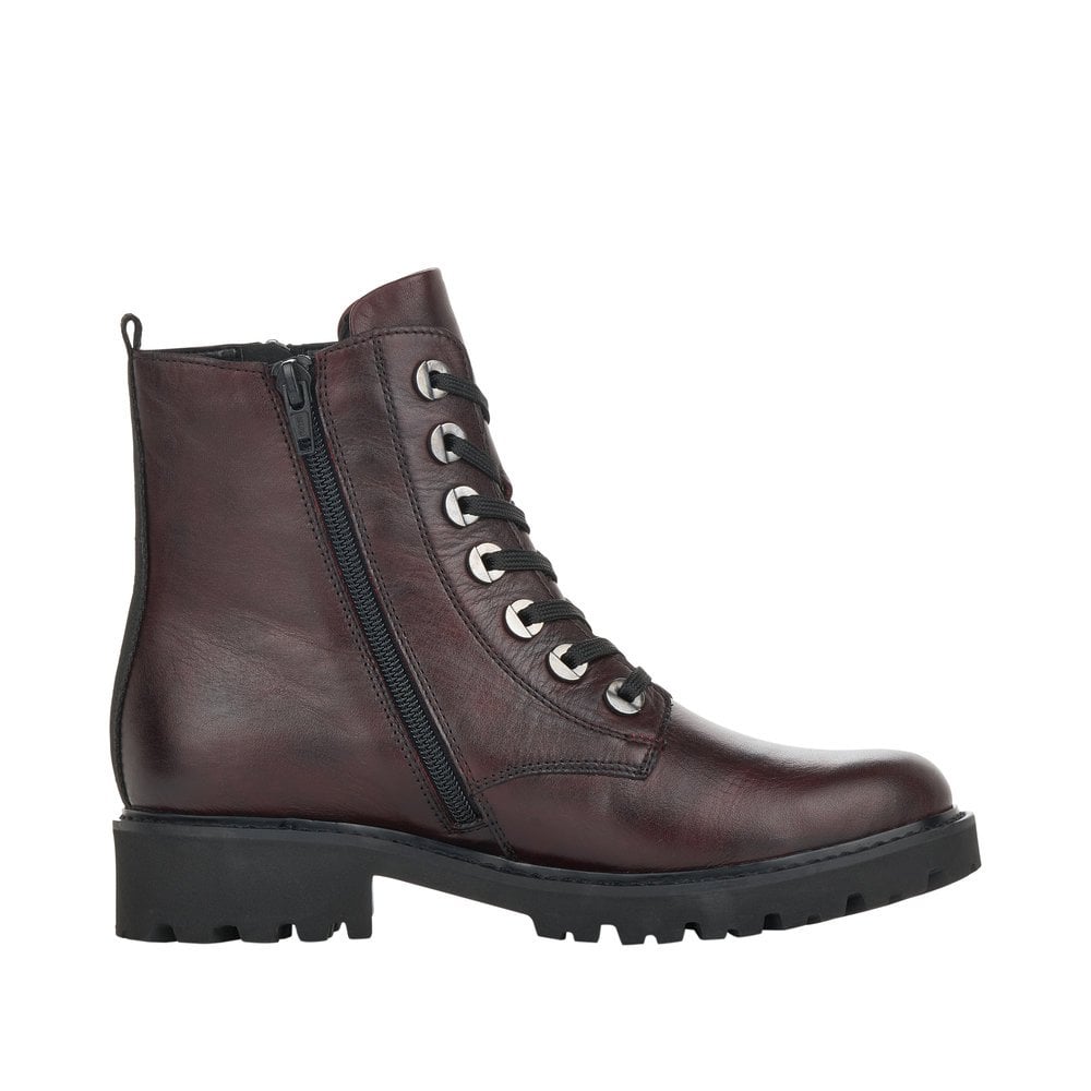 Remonte D8671 Zipper Boot - Burgundy - image 005 |ww_colour=burgundy|ww_order=005|