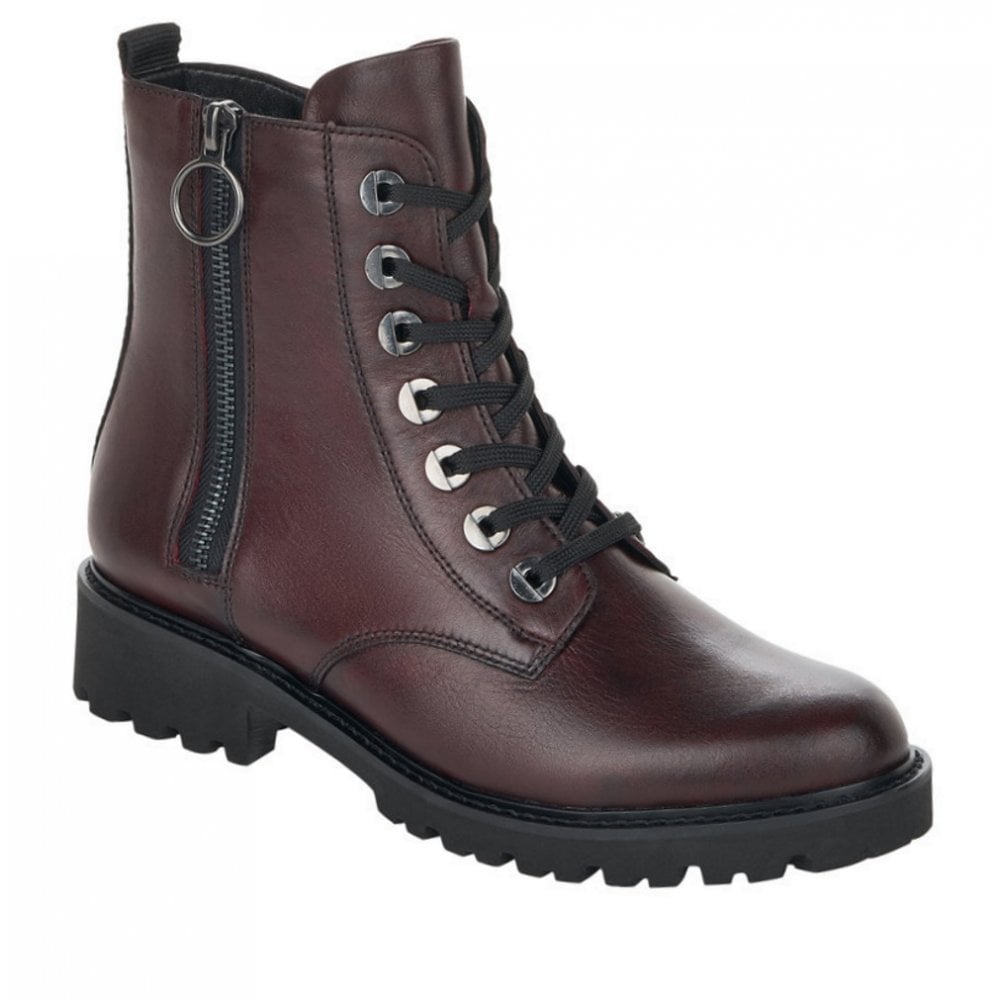 Remonte D8671 Zipper Boot - Burgundy - image 001 |ww_colour=burgundy|ww_order=001|