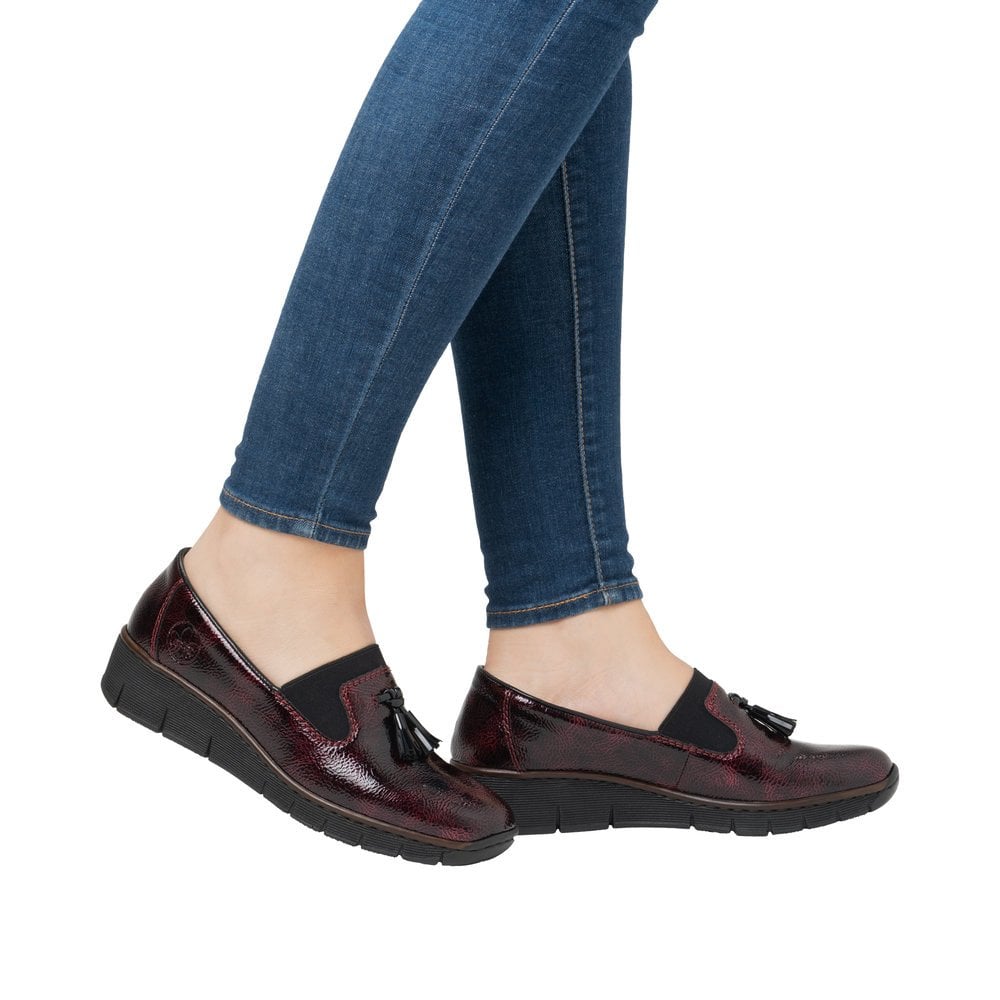 Rieker 53751 Moccasin Shoe - Red - image 002 |ww_colour=red|ww_order=002|