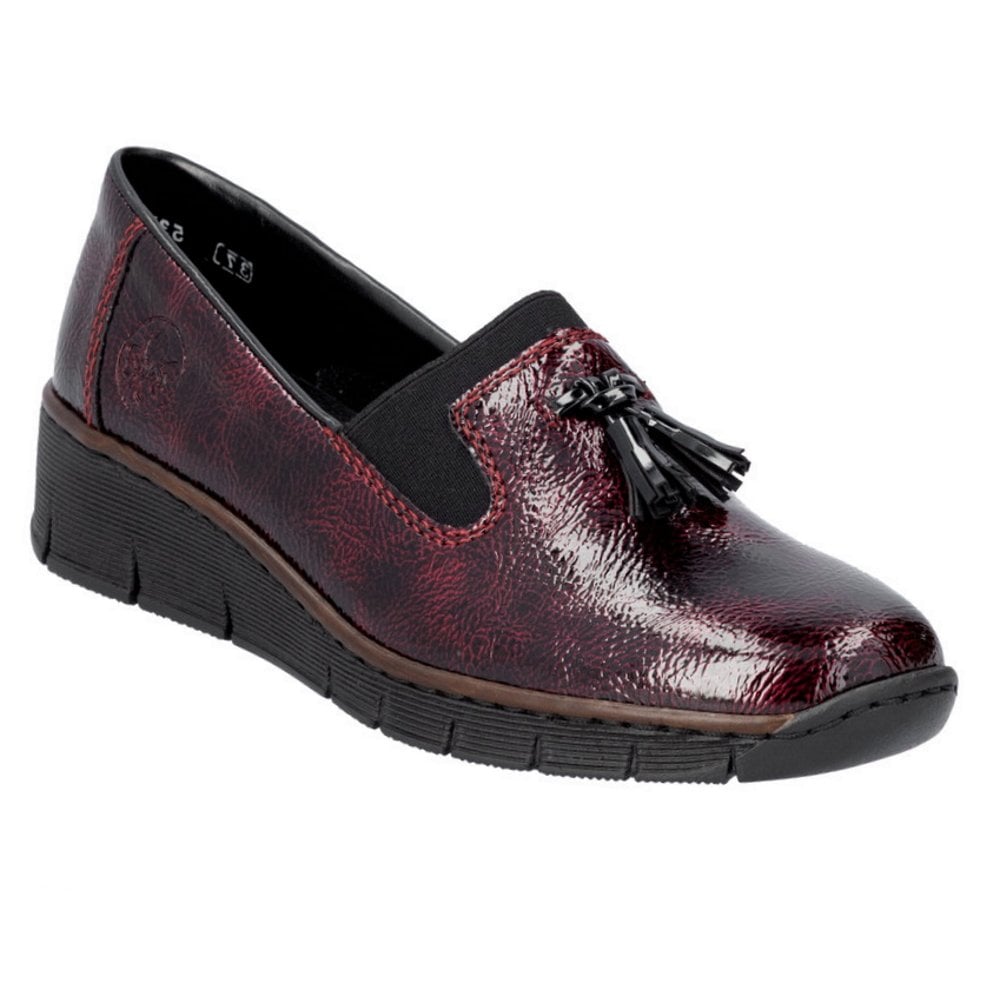 Rieker 53751 Moccasin Shoe - Red - image 001 |ww_colour=red|ww_order=001|