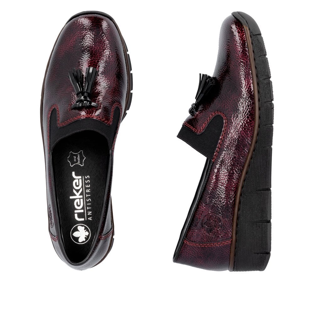 Rieker 53751 Moccasin Shoe - Red - image 009 |ww_colour=red|ww_order=009|