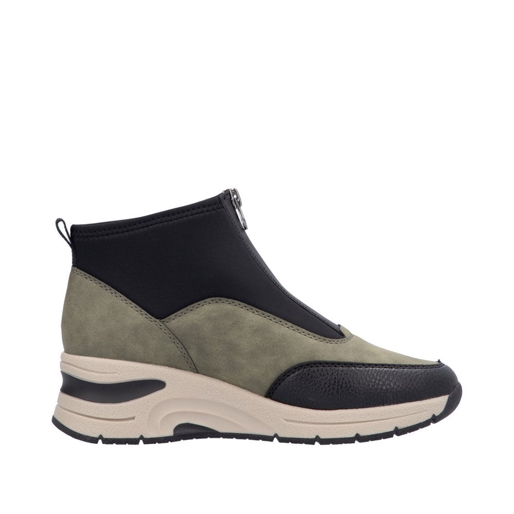 Rieker N9362 Athens Zip Up Ankle Boots - Green - image 004 |ww_colour=green|ww_order=004|