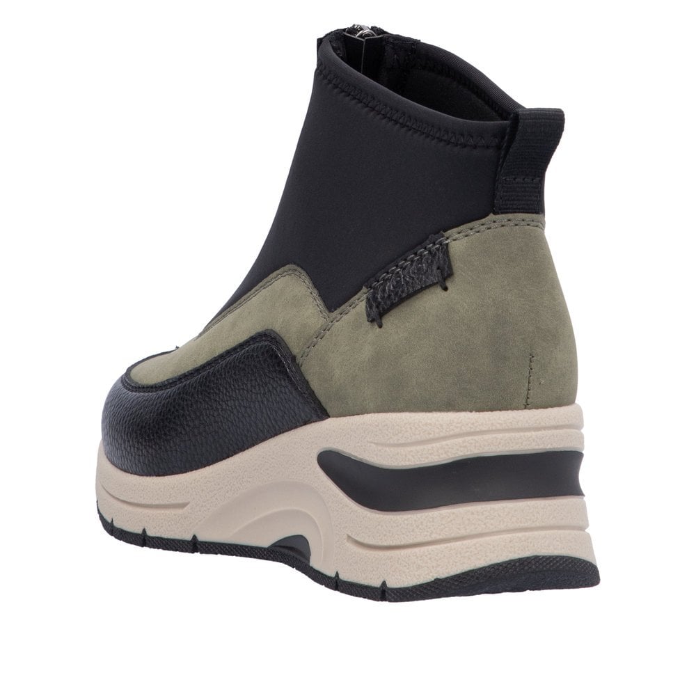 Rieker N9362 Athens Zip Up Ankle Boots - Green - image 005 |ww_colour=green|ww_order=005|