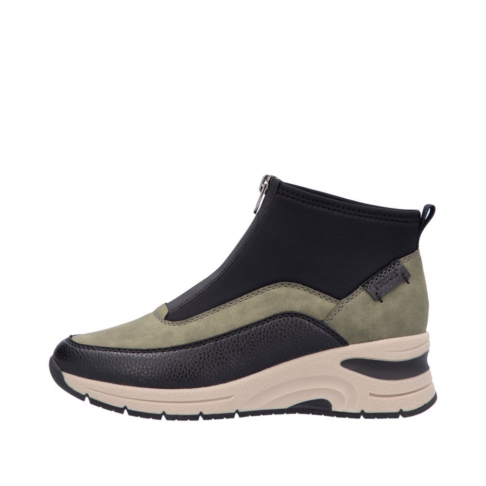 Rieker N9362 Athens Zip Up Ankle Boots - Green - image 006 |ww_colour=green|ww_order=006|