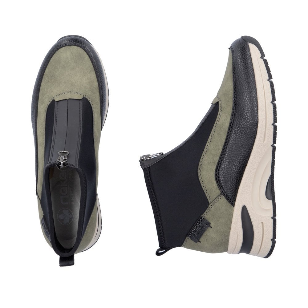 Rieker N9362 Athens Zip Up Ankle Boots - Green - image 009 |ww_colour=green|ww_order=009|