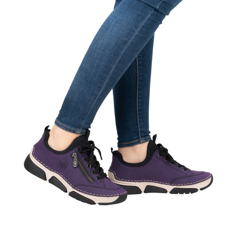 Rieker 45973 Lace-up Shoe - Purple - image 002 |ww_colour=purple|ww_order=002|