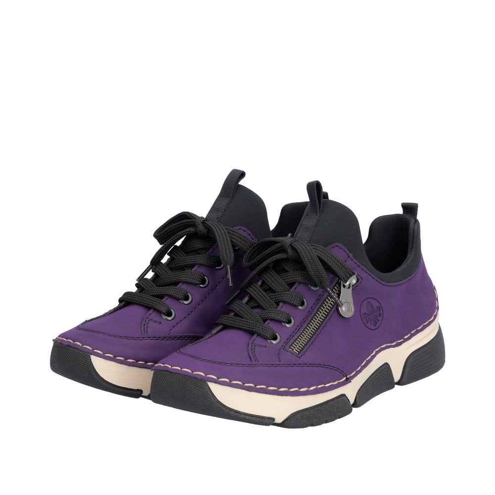 Rieker 45973 Lace-up Shoe - Purple - image 003 |ww_colour=purple|ww_order=003|