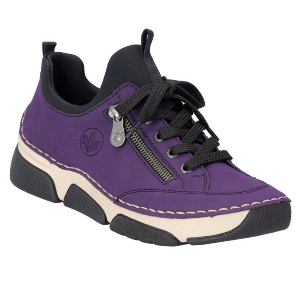 Rieker 45973 Lace-up Shoe - Purple - image 001 |ww_colour=purple|ww_order=001|