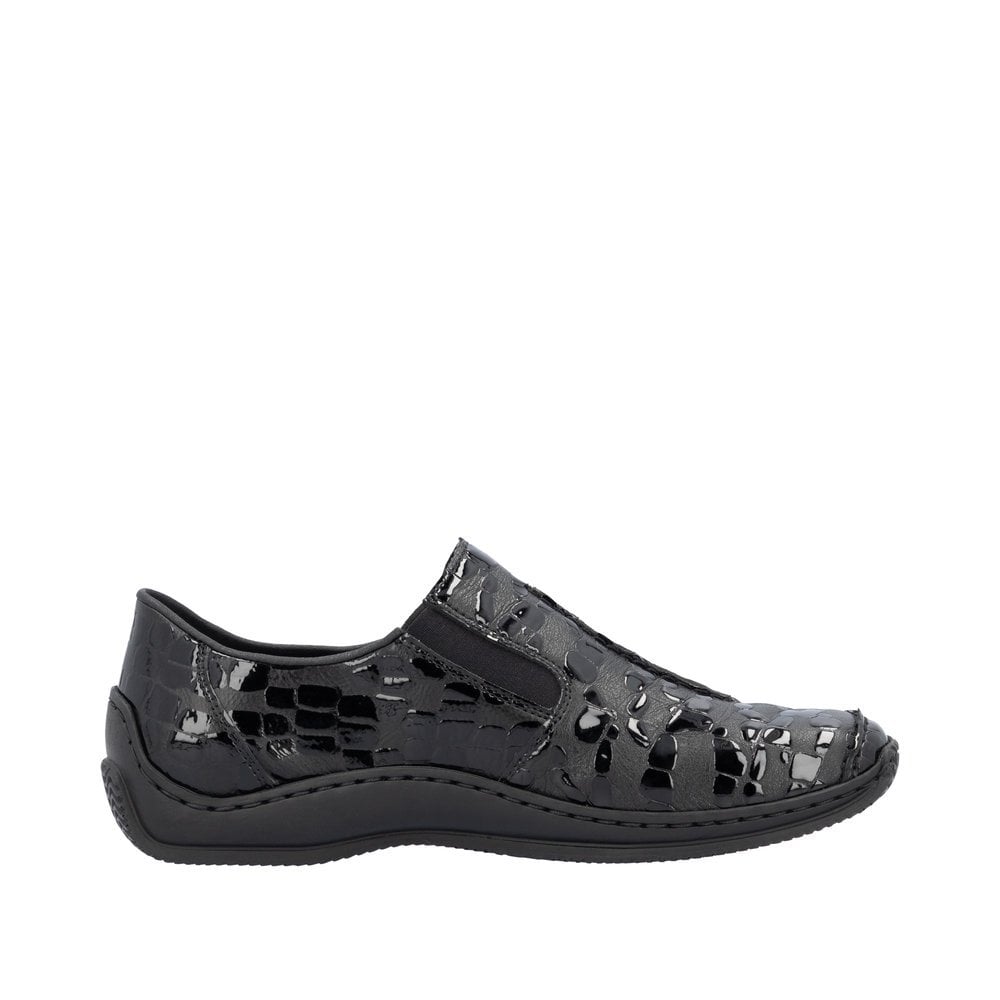 Rieker Celia Leather Shoe - Black Pat - image 003 |ww_colour=black-pat|ww_order=003|