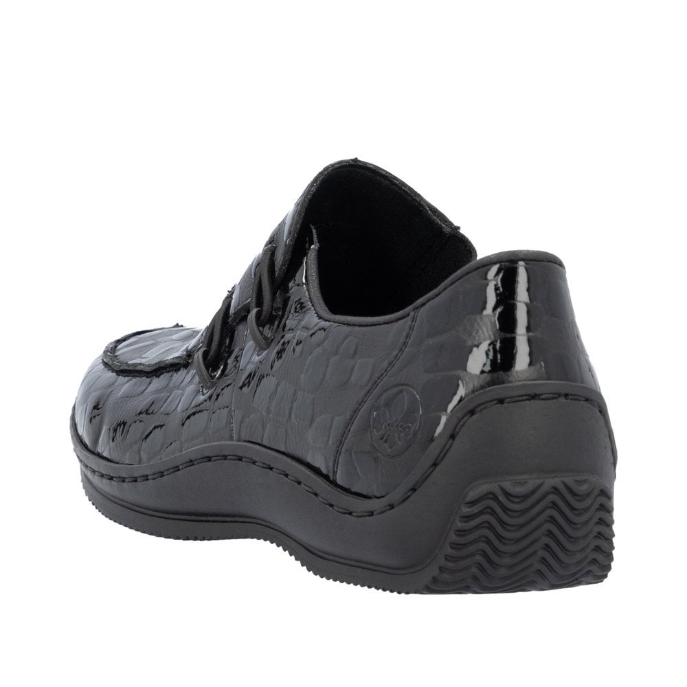Rieker Celia Leather Shoe - Black Pat - image 004 |ww_colour=black-pat|ww_order=004|