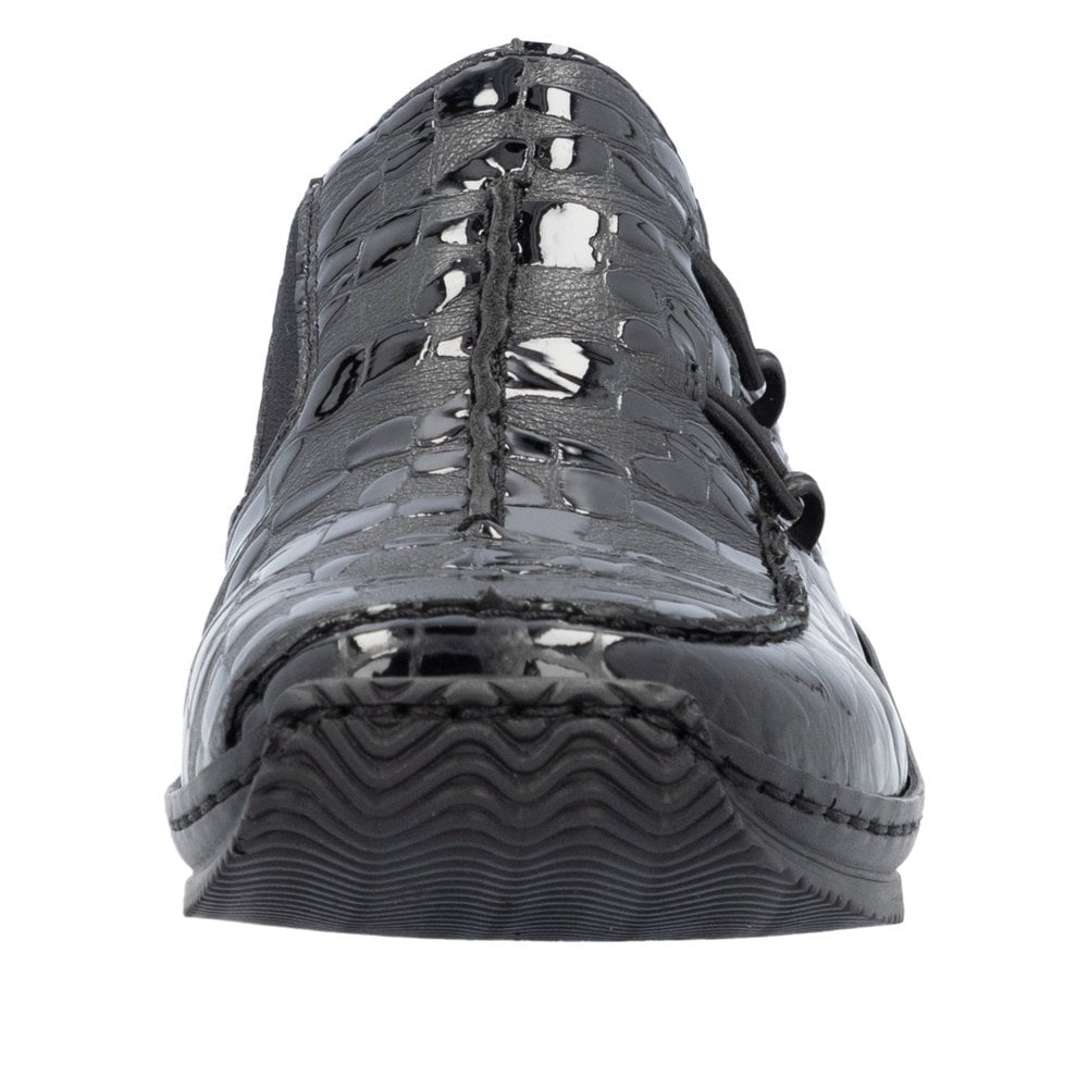 Rieker Celia Leather Shoe - Black Pat - image 007 |ww_colour=black-pat|ww_order=007|