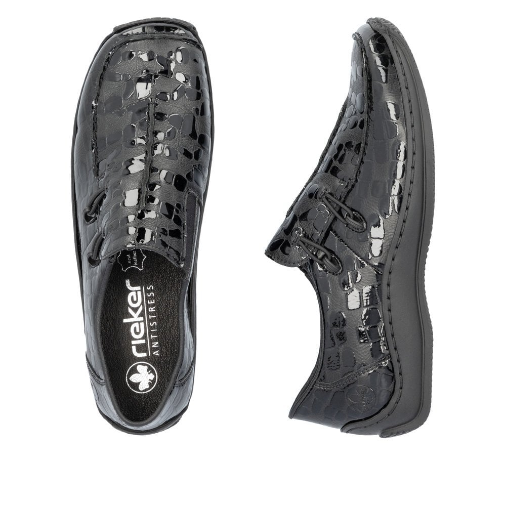 Rieker Celia Leather Shoe - Black Pat - image 008 |ww_colour=black-pat|ww_order=008|
