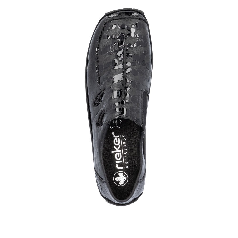 Rieker Celia Leather Shoe - Black Pat - image 009 |ww_colour=black-pat|ww_order=009|