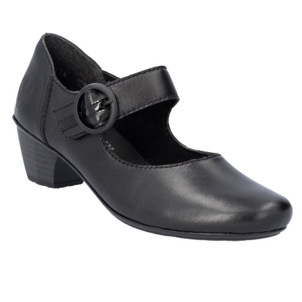 Rieker 41756 Heeled Shoe - Black - image 001 |ww_colour=black|ww_order=001|
