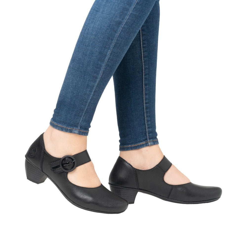 Rieker 41756 Heeled Shoe - Black - image 003 |ww_colour=black|ww_order=003|