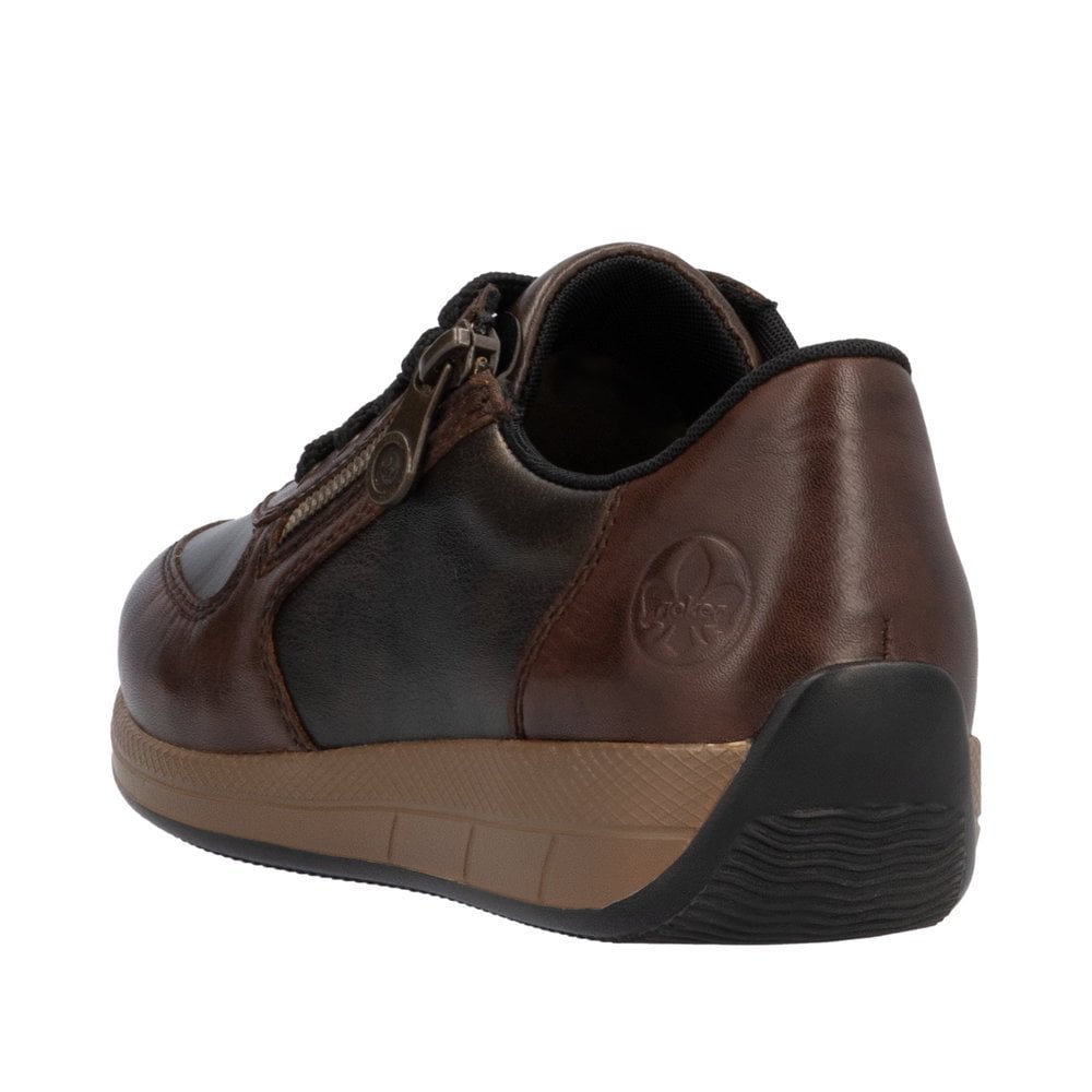 Rieker N1112 Casual Lace/Zip Up Shoe - Brown - image 004 |ww_colour=brown|ww_order=004|