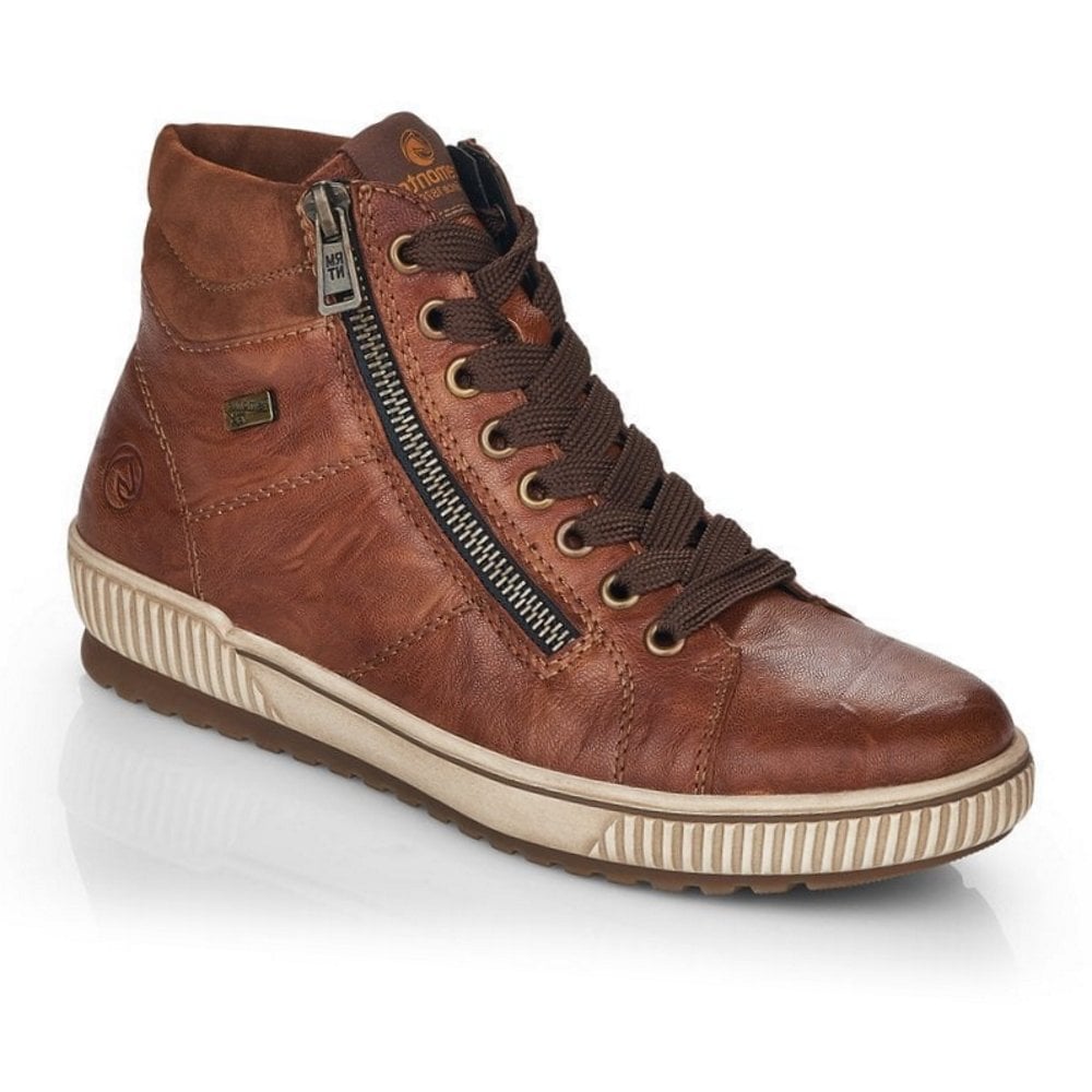 Remonte D0772 Lace/Zip Up Water Resistant Ankle Boot - Brown - image 001 |ww_colour=brown|ww_order=001|