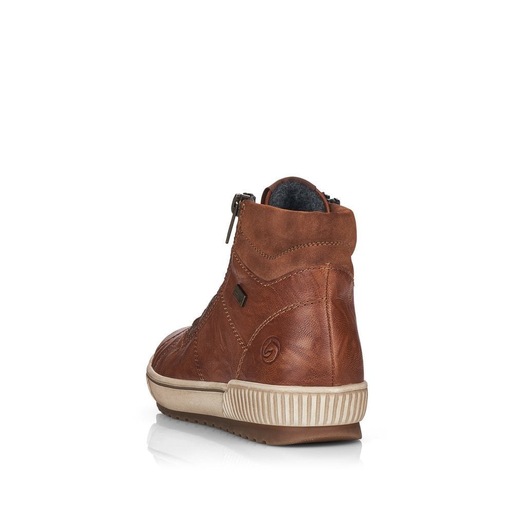 Remonte D0772 Lace/Zip Up Water Resistant Ankle Boot - Brown - image 008 |ww_colour=brown|ww_order=008|