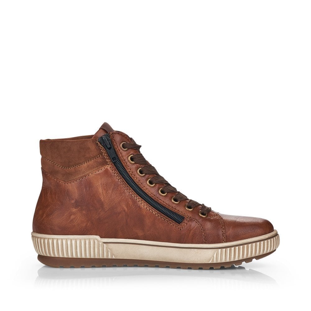 Remonte D0772 Lace/Zip Up Water Resistant Ankle Boot - Brown - image 009 |ww_colour=brown|ww_order=009|